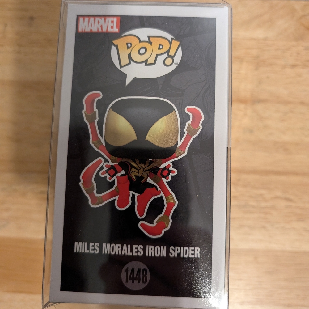 Funko Pop Marvel Miles Morales Iron Spider Brand New Come In Soft Pop Protector - Picture 4 of 4